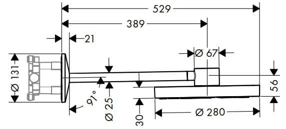 Bản vẽ bát sen bắt âm tường Axor 48492800