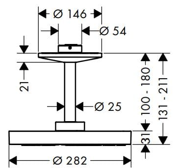 Bản vẽ bát sen bắt âm trần Axor 48494300