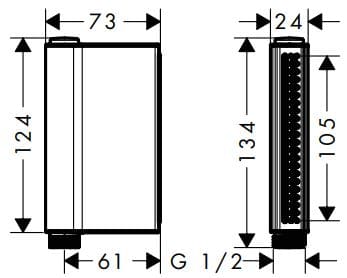 Bản vẽ tay sen Axor 45720990