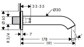 Bản vẽ sen bắt âm tường Axor 38411670