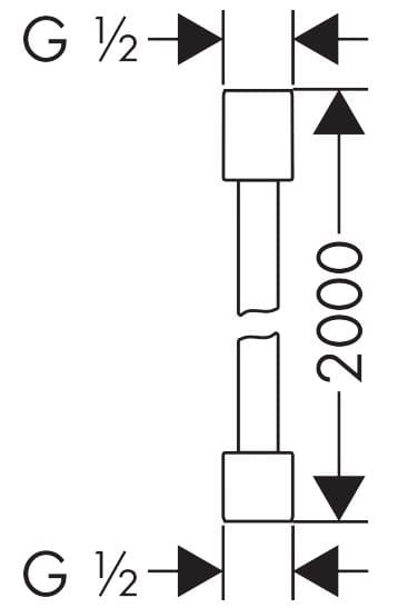 Bản vẽ dây sen Axor 28284140