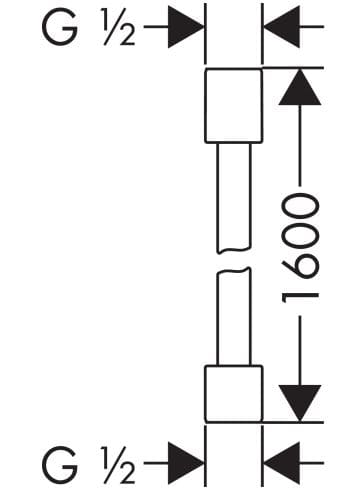 Bản vẽ dây sen Axor 28286000