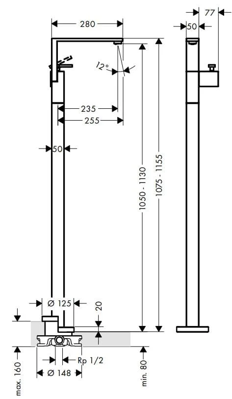 Vòi chậu rửa mặt lạnh Axor 46040000