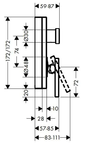 Mặt nạ sen bồn tắm nóng lạnh Axor 46450000