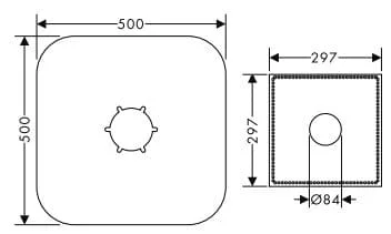 Chân bắt vòi lavabo âm tường Axor 96441000