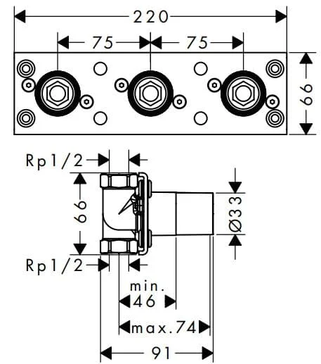Chân sen tắm nhiệt độ Axor Đức 45442180