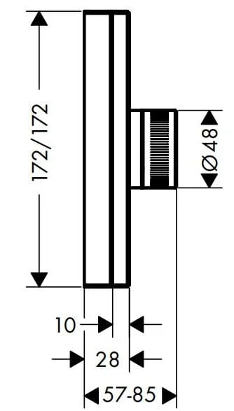Bản vẽ mặt nạ sen âm tường Axor 46740000
