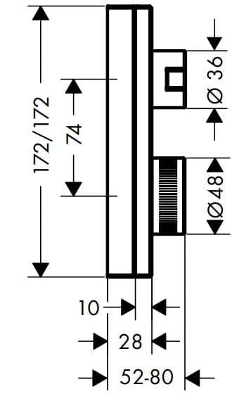 Bản vẽ mặt nạ sen tắm Đức Axor 46750000