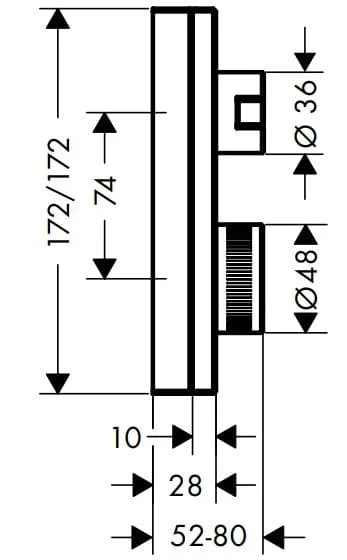 Bản vẽ mặt nạ sen tắm Đức Axor 46750330