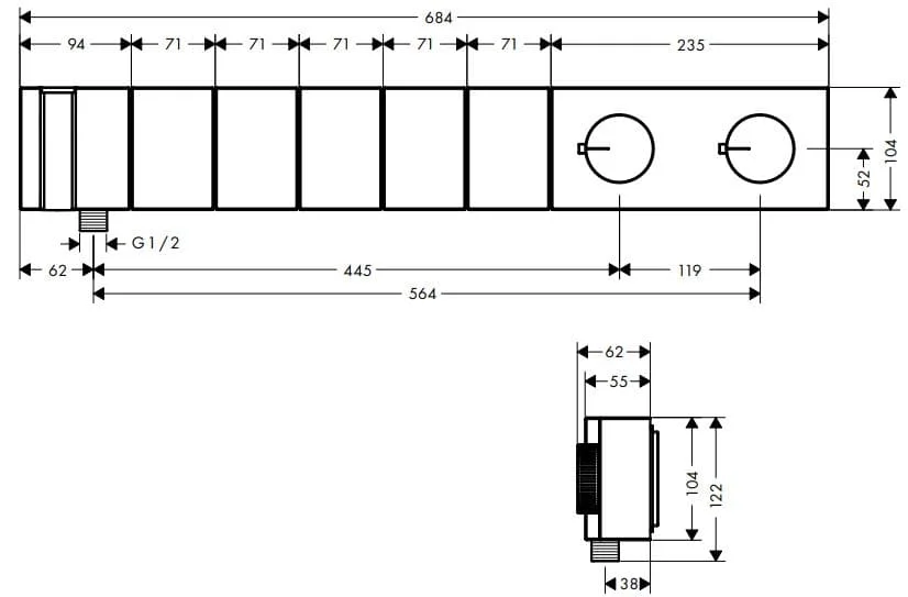 Bản vẽ vòi sen Axor 46730990