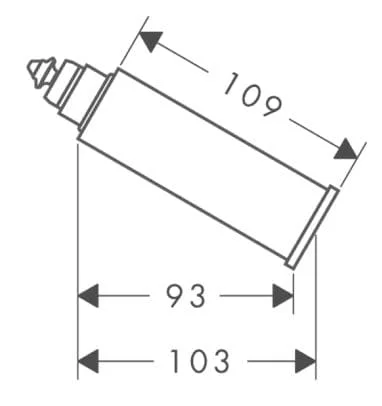Bản vẽ đầu nối vòi tắm treo tường Đức Axor 10981310