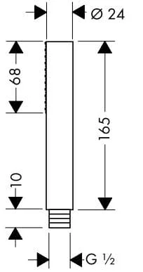 Bản vẽ tay sen Axor 10531250