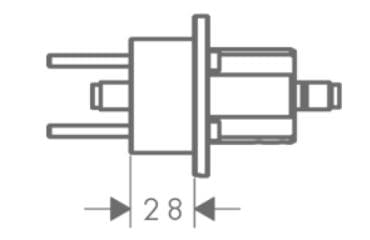 Bản vẽ kỹ thuật chân vòi lavabo âm tường Axor 12918000