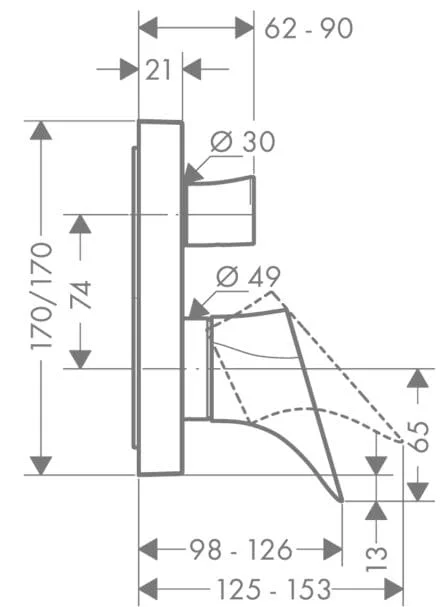Sen bồn tắm âm tường Đức Axor 12415000
