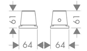 Bản vẽ kỹ thuật sen bồn tắm Axor Starck Organic 12422250