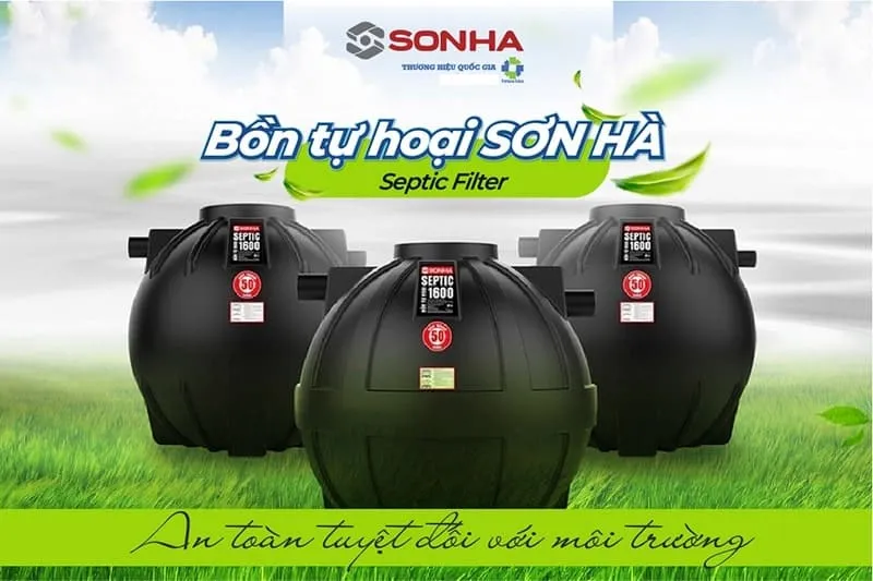 Bồn Septic Sơn Hà 2500l bảo vệ môi trường