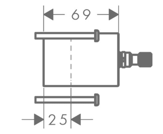 Bản vẽ nối chân bắt sen tắm âm tường Axor 12790000