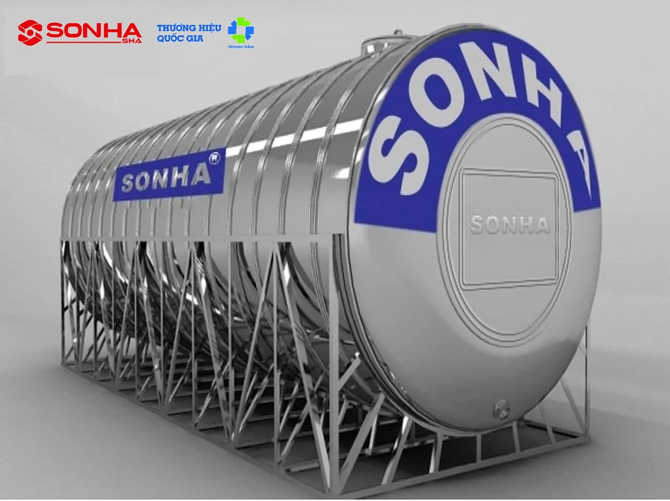 Bồn công nghiệp Sơn Hà 8.000l nằm ngang F1420