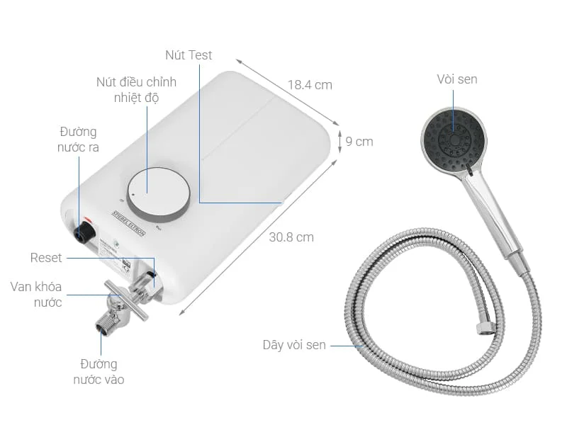 Thông số máy nước nóng trực tiếp Đức Stiebel Eltron DE 35 EC
