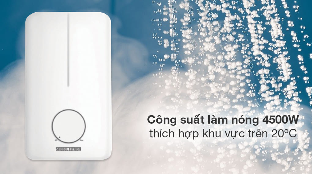 Công suất làm nóng 4500w máy nước nóng trực tiếp Stiebel Eltron DE 45 EC