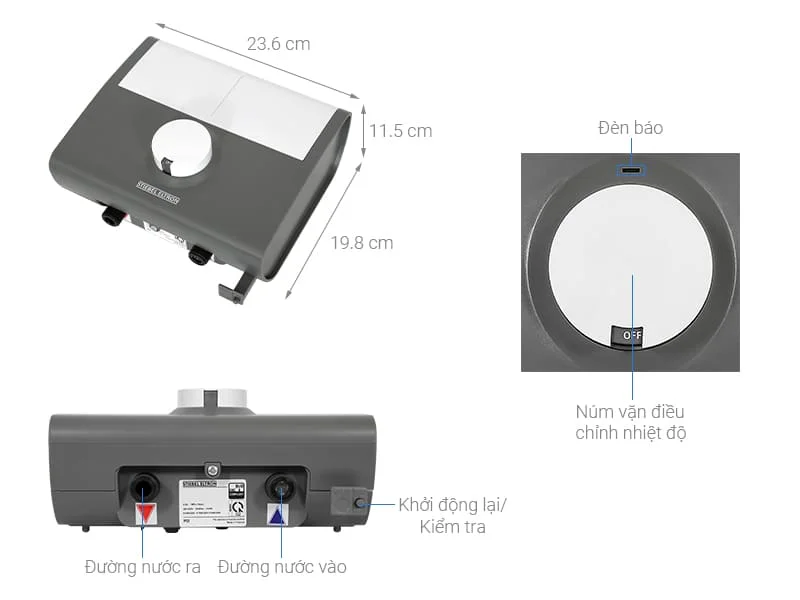Thông số máy nước nóng trực tiếp Đức Stiebel Eltron DDH 8 EC
