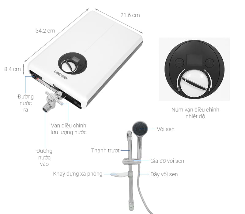 Thông số máy nước nóng trực tiếp Đức Stiebel Eltron XGLP 45 EC