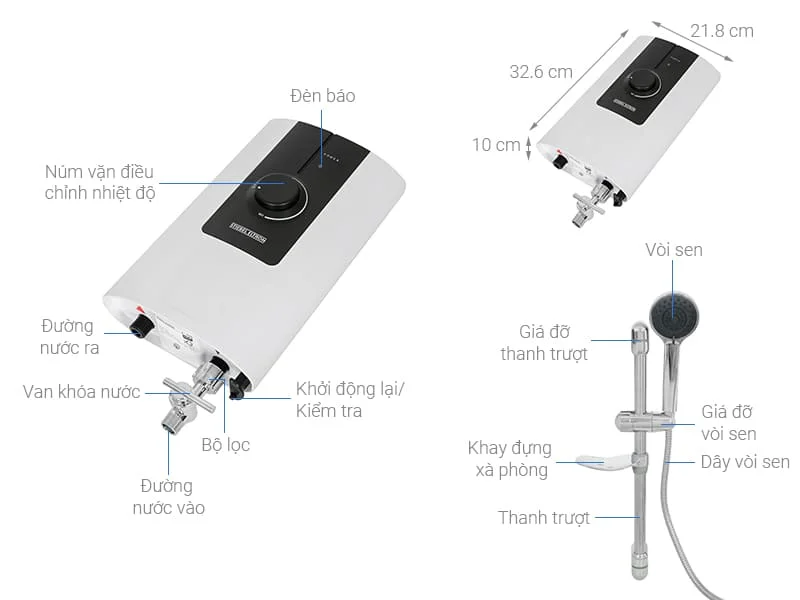 Thông số máy nước nóng trực tiếp Đức Stiebel Eltron WS 45 EC
