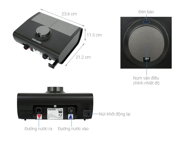 Thông số máy nước nóng trực tiếp Đức Stiebel Eltron DDC 6 EC
