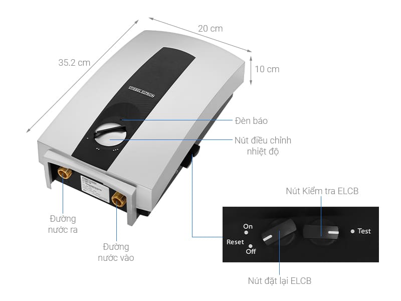 Thông số máy nước nóng trực tiếp Đức Stiebel Eltron DHC 6 EC