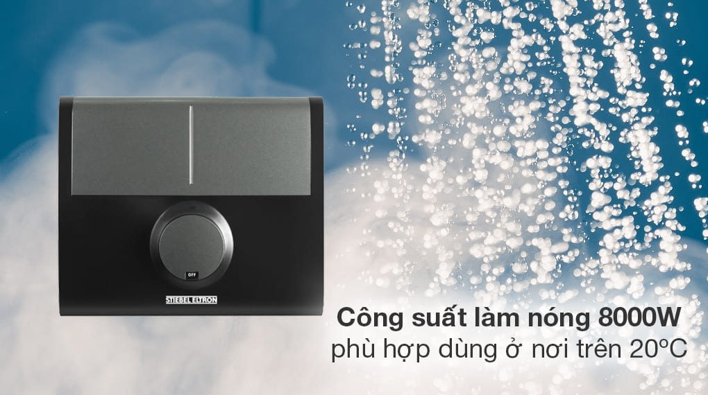 công suất máy nước nóng trực tiếp Đức Stiebel Eltron DDC 8 EC