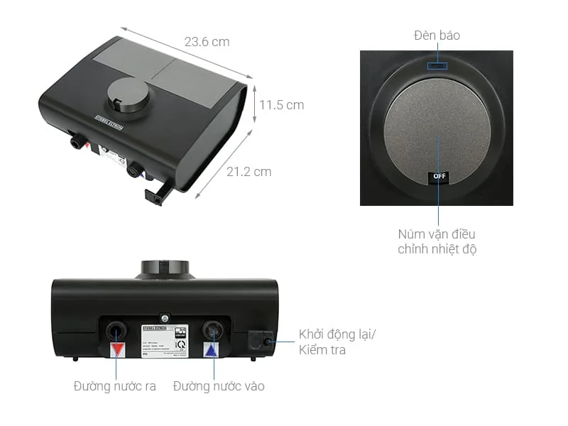 Thông số máy nước nóng trực tiếp Đức Stiebel Eltron DDC 8 EC