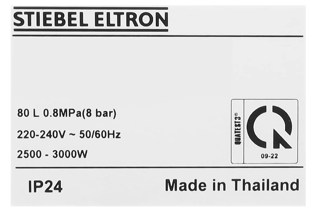 Tem nhãn máy nước nóng Đức Stiebel Eltron ESH 80 H Plus T-VN