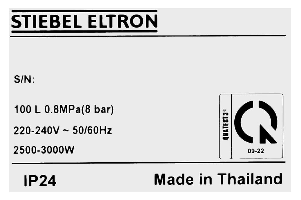 Tem nhãn máy nước nóng Đức Stiebel Eltron ESH 100 H Plus T-VN