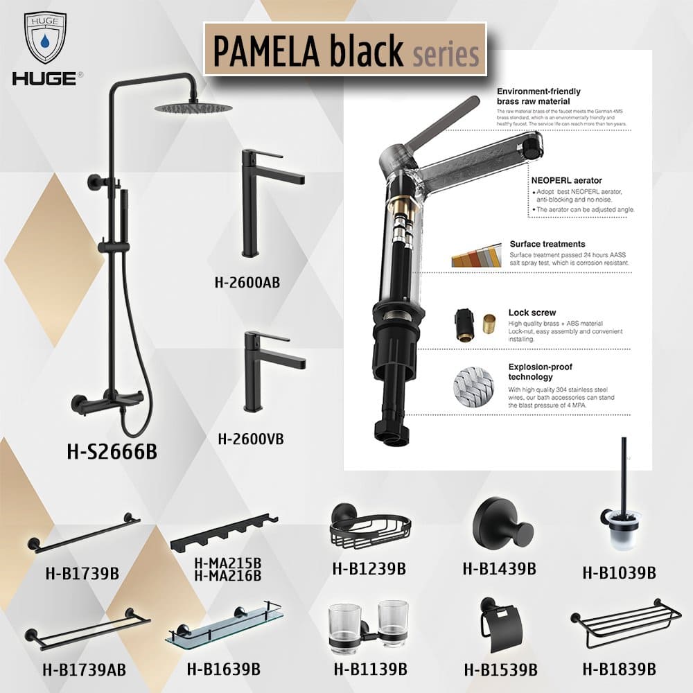 Huge Pamela matte black series