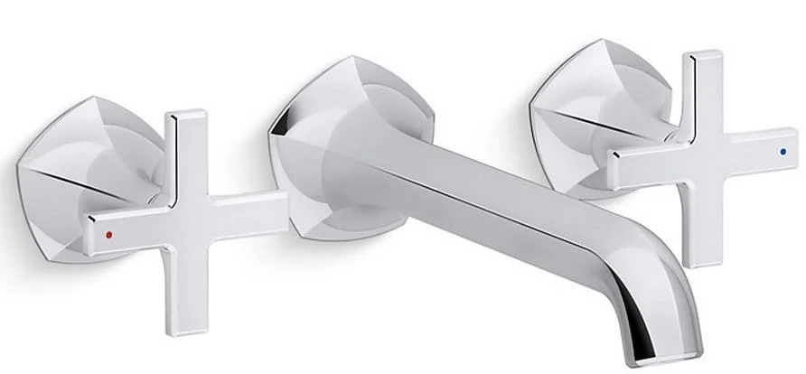 Vòi lavabo nóng lạnh âm tường Kohler Occasion K-EX27103T-3-CP