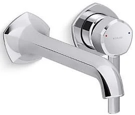 Mặt nạ vòi lavabo nóng lạnh âm tường Kohler Occation K-EX27102T-4-CP