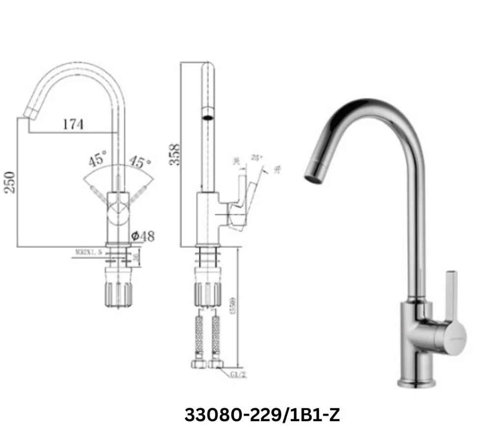 Bản Vẽ Jomoo 33080-229/1B1-Z