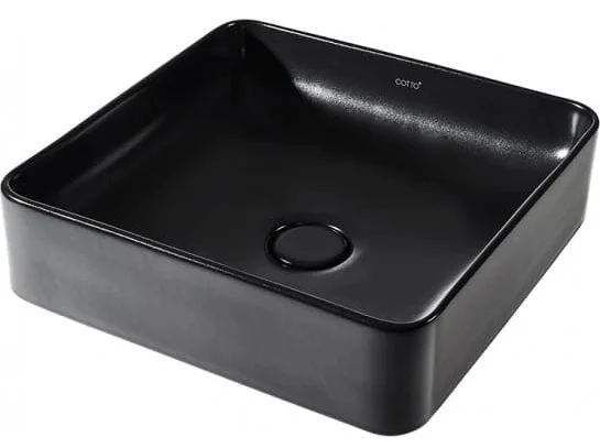 Chậu rửa mặt đặt bàn màu đen mờ COTTO C00341 MBK