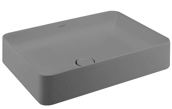 Chậu rửa mặt đặt bàn màu xám mờ COTTO C00342 MSL