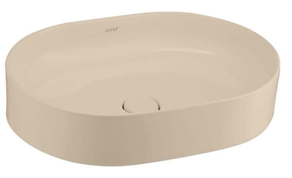 Chậu rửa mặt đặt bàn màu be mờ COTTO C00343 MIR