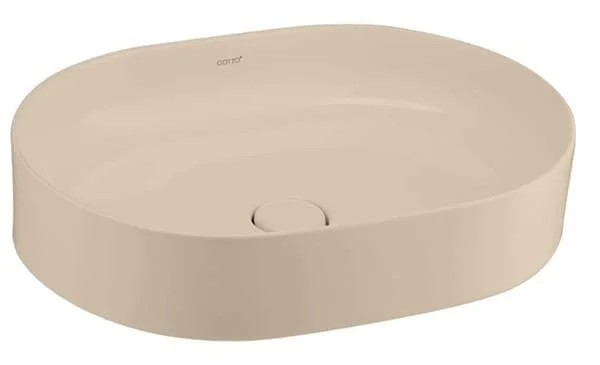 Chậu rửa mặt đặt bàn màu be mờ COTTO C00343 MIR