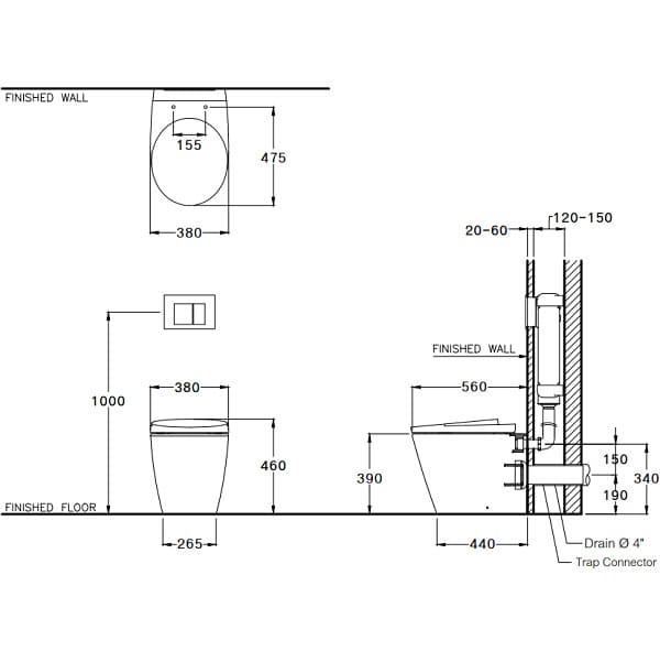 Bàn cầu đặt sàn COTTO C19507