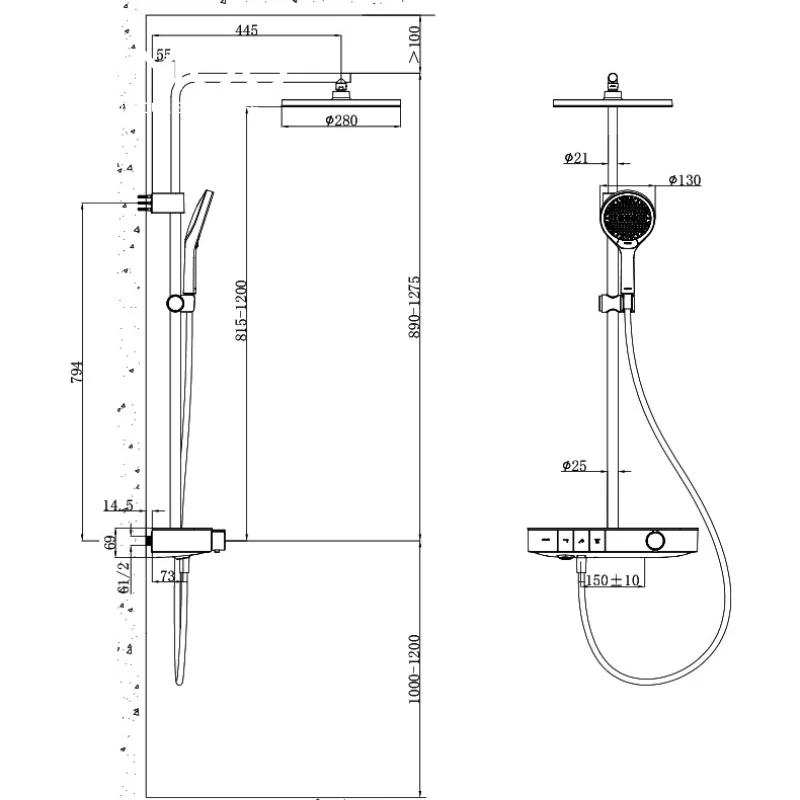 Bản vẽ Sen Cây Đứng Nhiệt Độ Jomoo 26178-624/1B-1