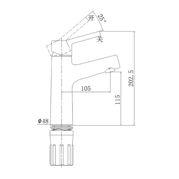 Bản vẽ Vòi Lavabo Nóng Lạnh Jomoo 32336-495/1B-I01Z