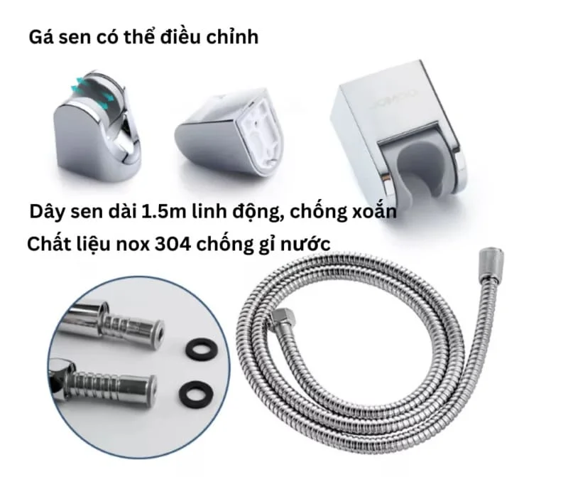 Bát Sen Cầm Tay 3 Chế Độ Jomoo S105013-2B02-I011