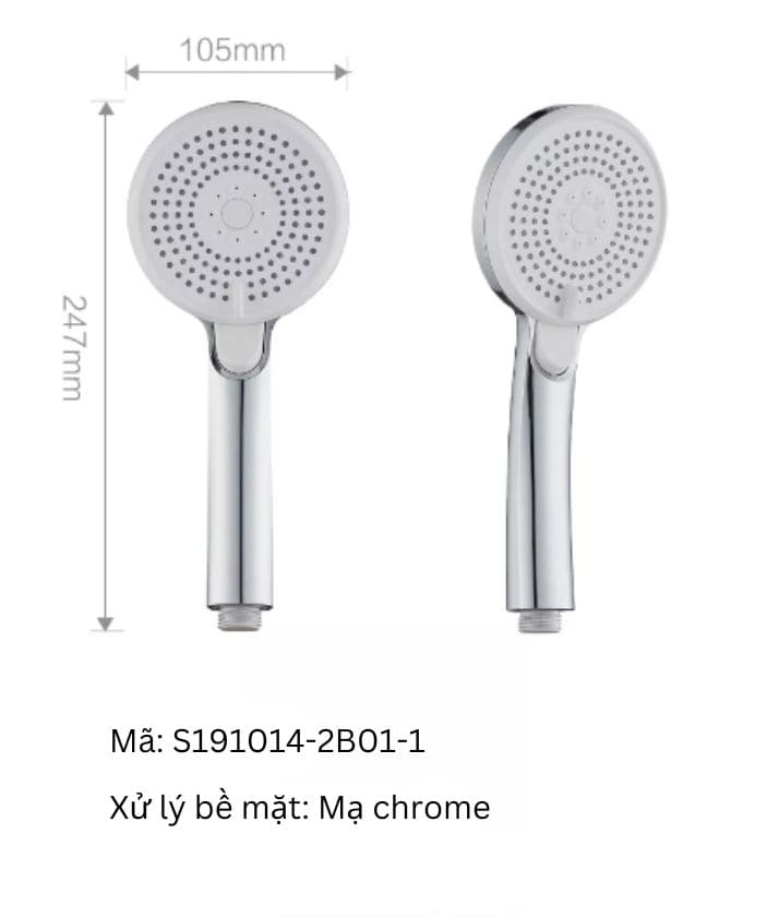 Bản vẽ Bát Sen Cầm Tay 3 Chế Độ Jomoo S191014-2B01-2