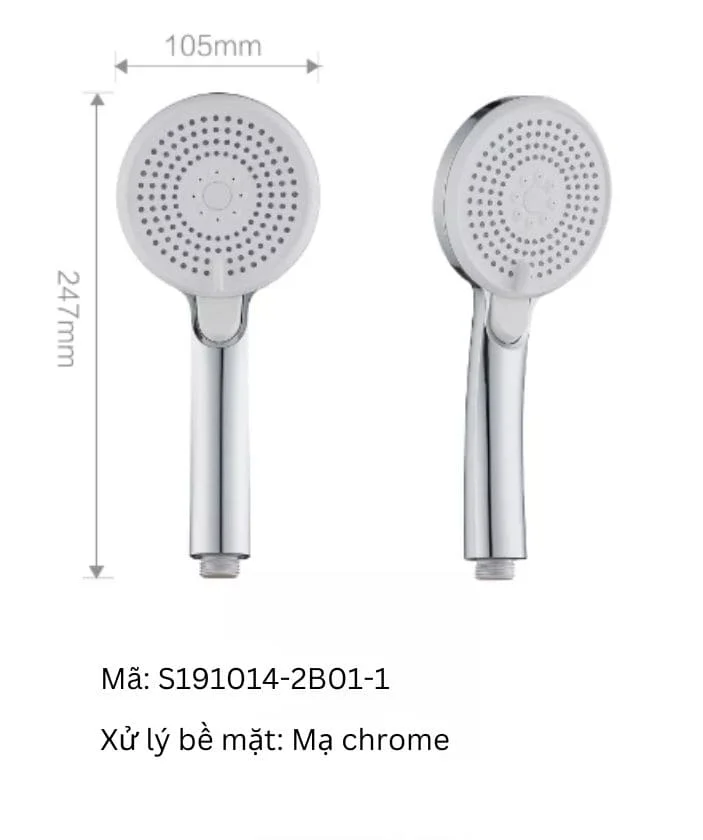 Bản vẽ Bát Sen Cầm Tay 3 Chế Độ Jomoo S191014-2B01-2