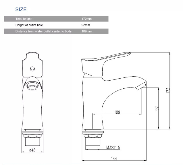 Bản vẽ Vòi Lavabo Nóng Lạnh Jomoo 32150-147/1C1-Z