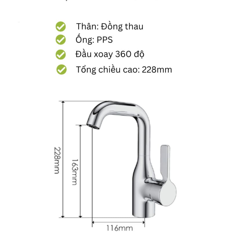 Vòi Lavabo Nóng Lạnh Jomoo 32261-123/1B-Z