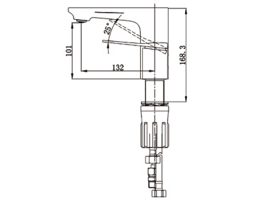 Vòi Lavabo Nóng Lạnh Âm Chậu Jomoo 32304-456/1B-Z